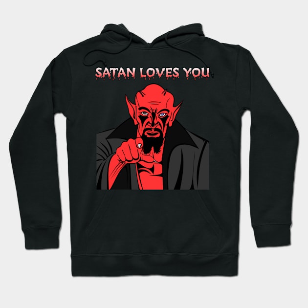 Satan Loves You Hoodie by Cool Art Clothing